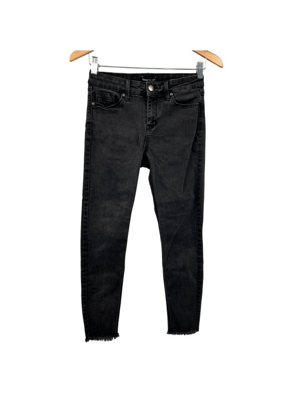 Kenneth Cole Womens Jess Skinny Jeans Mid Rise Charcoal Size 2